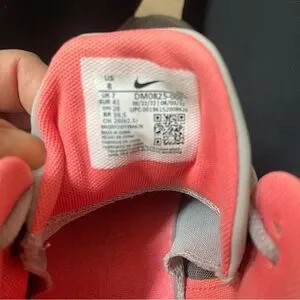 Nike | Shoes | Nike Gray And Pink Sneakers With Breathable  display picture 3